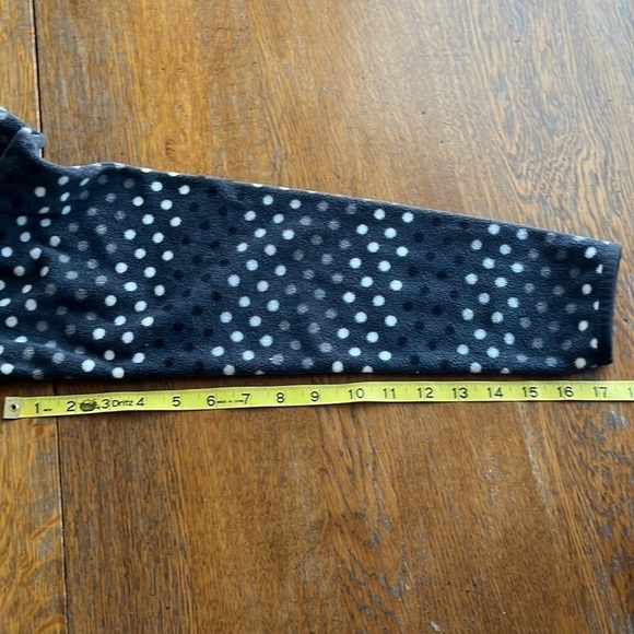 Old Navy polar fleece pullover quarter zip gray polkadot size large - Picture 10 of 13